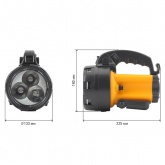 Фонарь прожектор ЭРА PA-604 АЛЬФА 3x1W LED SMD, литий 3Ah, сигнальный свет, ЗУ 220V+12V