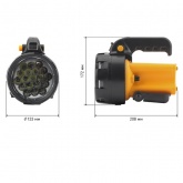 Фонарь прожектор ЭРА PA-602 АЛЬФА 19LED, литий 3Ah, зарядное устройство 220V+12V