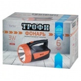 Фонарь прожектор Трофи TSP3W аккумулятор 4V 2Ah, 3W LED, зарядное устройство 220V