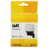 Фотореле ИЭК ФР 603 максимальная нагрузка 2200 ВА IP66 белый