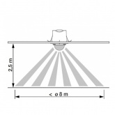 Датчик движения инфракрасный STEINEL IS 360-1 DE потолочный, встраиваемый 1000W 360° 8m IP54 black