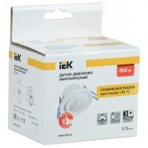 Датчик движения ИЭК потолочный ДД 401 белый 800Вт 360гр 8м IP20