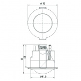 Датчик движения ИЭК потолочный ДД 201 белый, 1200Вт, 360 гр.,6М,IP20