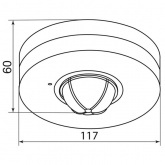 Датчик движения потолочный SEN4A/LX28A 1200W 6m 360° белый