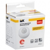 Датчик движения ИЭК потолочный ДД 027 белый 1200Вт 360гр 12м IP20