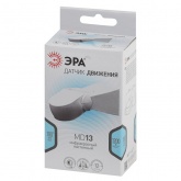 Датчик движения ЭРА MD 013 настенный 1200W угол 180гр. дальность 12м IP54 белый