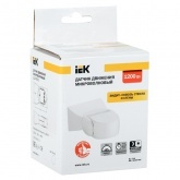 Датчик движения ИЭК микроволновый ДД-МВ 501 белый 1200Вт 180гр 12м IP65