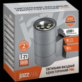 Светильник светодиодный уличный настенный JazzWay PWL-200110/30D 1x9W 6500K 230V 810Lm IP65 серый