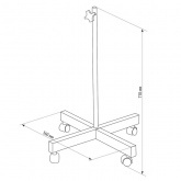 Стойка напольная мобильная Rexant для луп с подсветкой, четырехлучевая, белая