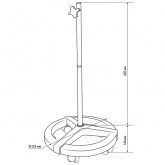 Стойка напольная мобильная для луп с подсветкой, круглая, белая REXANT
