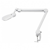 Лупа на струбцине Rexant квадратная 3D+20D с подсветкой 6 LED, серия EXPERT, белая