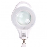 Лупа на струбцине Rexant круглая 5D с подсветкой 96 LED, теплый и холодный свет, белая