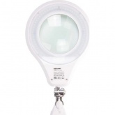 Лупа на струбцине Rexant круглая 5D с подсветкой 60 LED, регулятор яркости, белая