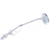 Лупа на струбцине Rexant круглая 3D с подсветкой 60 LED, сенсорный регулятор яркости, белая