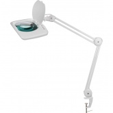 Лупа на струбцине Rexant квадратная 5D с подсветкой 108 LED, белая