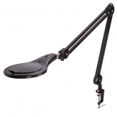 Лупа на струбцине Rexant круглая 5D с подсветкой 56 SMD LED, черная