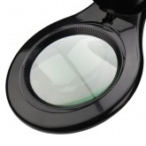 Лупа на струбцине Rexant круглая 5D с подсветкой 56 SMD LED, черная