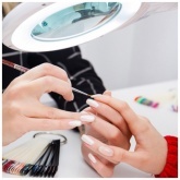 Лупа на струбцине Rexant круглая 5D с подсветкой 56 SMD LED, белая