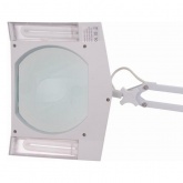 Лупа на струбцине Rexant квадратная 5D с подсветкой белая