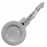 Лупа на струбцине Rexant круглая 3D с подсветкой белая