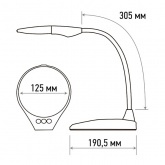 Лупа настольная Rexant 3D с подсветкой 3 LED, сенсорная регулировка яркости, EXPERT, белая