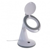 Лупа настольная Rexant 3D+12D с подсветкой 48 LED, белая