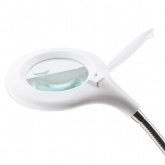 Лупа настольная Rexant 3D+12D с подсветкой 60 LED, прищепка, белая