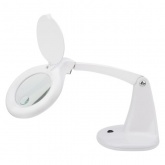 Лупа настольная Rexant 3D+12D с подсветкой 60 LED, белая