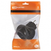 Тройник TDM 3х2П 16А 250B черный