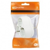 Блок TDM на 3 гнезда 2П+З круглый 16А 250B