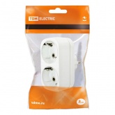 Блок TDM на 2 гнезда 2П+З плоский 16А 250B