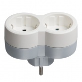 Разветвитель 16А на 2 розетки с заземлением вертикальный Legrand