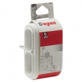 Разветвитель 16А на 4 розетки без заземления по 6А белый Legrand