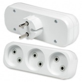 Разветвитель Makel 10А на 3 розетки без заземления