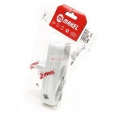 Разветвитель Makel 10А на 3 розетки без заземления