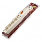 Сетевой фильтр ЭРА 5 розеток+2USB, кабель 2 метра, слоновая кость SFU-5es-2m-I (бежевый)