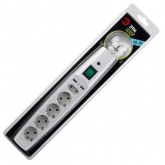 Сетевой фильтр ЭРА 5 розеток+2USB, кабель 2 метра, белый SFU-5es-2m-W