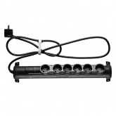 Многорозеточный блок с мастер розеткой 6x2К+З с кабелем длиной 1,5 м черный Legrand