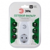 Сетевой фильтр ЭРА SF-1e-W (new) 1 розетка 16А с заземлением со шторками белый
