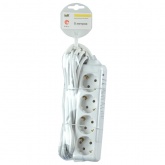 Удлинитель ИЭК У04 4х2P+PE кабель 5м 3х1мм2 16А/250В белый