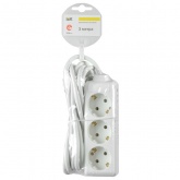 Удлинитель ИЭК У03 3х2P+PE кабель 3м 3х1мм2 16А/250В белый