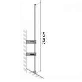 Мачта для антенн алюминиевая 750см Rexant