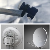 Антенна офсетная, алюминиевая Gibertini PL 65 A AZ/EL длиннофокусная, 67.0 x 71.5см