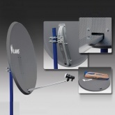 Антенна Lans перфорированная офсетная-120 с азимутальной фиксированной подвеской темная