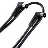 Шнур Rexant TV PLUG-TV JACK 5М Угловой Черный