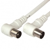 Шнур Rexant TV Plug-TV Plug 1.5М Угловой Белый