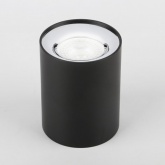 Светильник накладной потолочный ЭРА OL1 под лампу GU10 BK/CH D80x100мм черный/хром (016585)