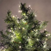 Гирлянда ЭРА ENIN - GW LED Нить Мишура 3,9м зеленый провод, теплый свет, 220V 5056396208303