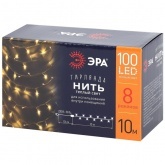 Гирлянда ENIN-10B ЭРА LED Нить 10m теплый свет 8 режимов, 220V, IP20 5056306025822