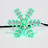 Гирлянда светодиодная Снежинки, 30 LED мультиколор 4,4 метра с контроллером 230V IP20